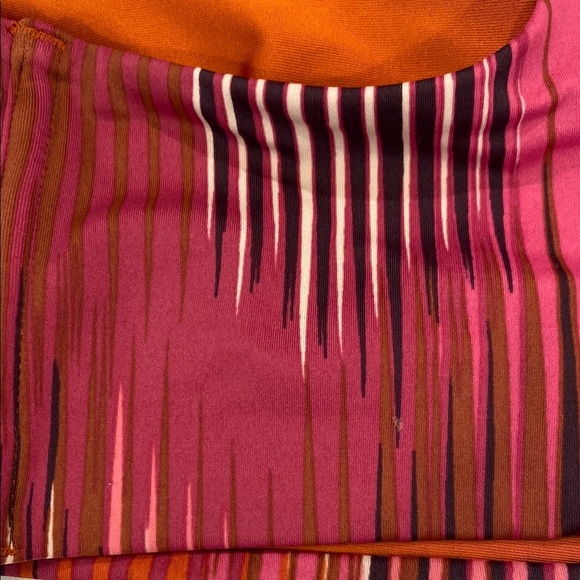 Athleta Bikini TOP Swim Beach Ibiza Pink and Brown Resort Vacation Size Large - Picture 6 of 7
